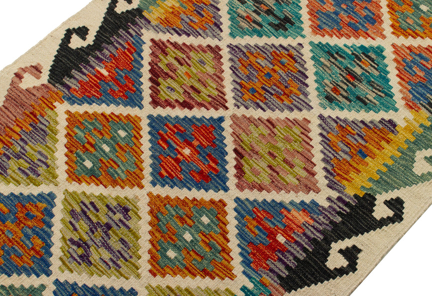 Kilim Afgano | 402 x 80 cm