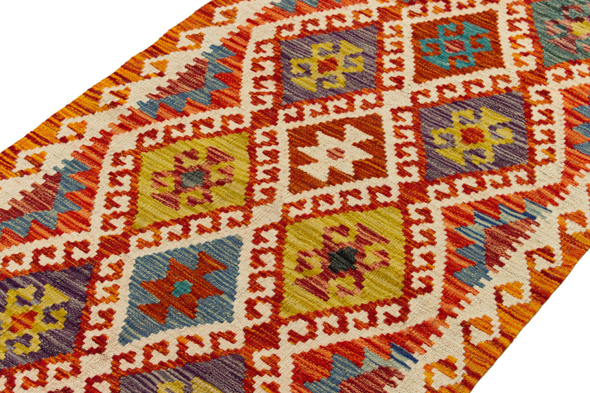Afghan Kilim | 299 x 78 cm