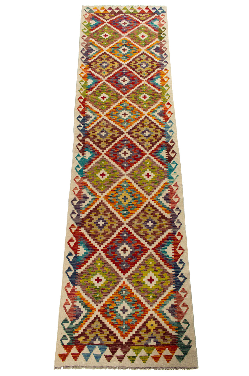 Kilim Afgano | 305 x 79 cm