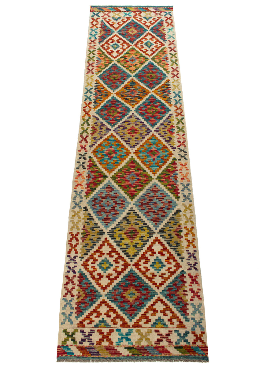 Kilim Afgano | 296 x 80 cm