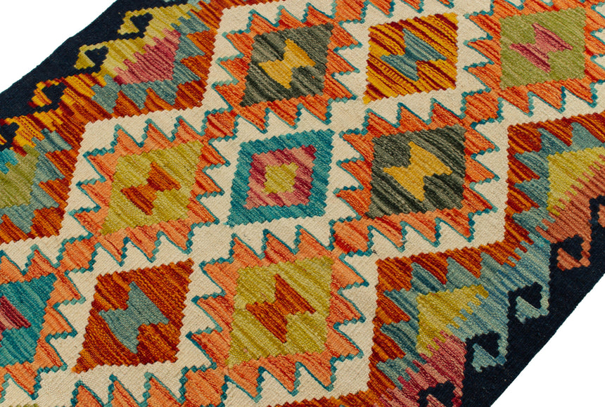 Kilim Afgano | 297 x 78 cm