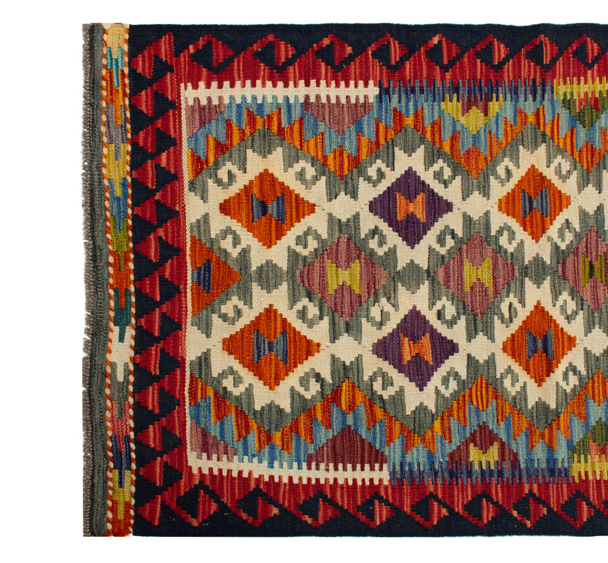 Kilim Afgano | 296 x 80 cm