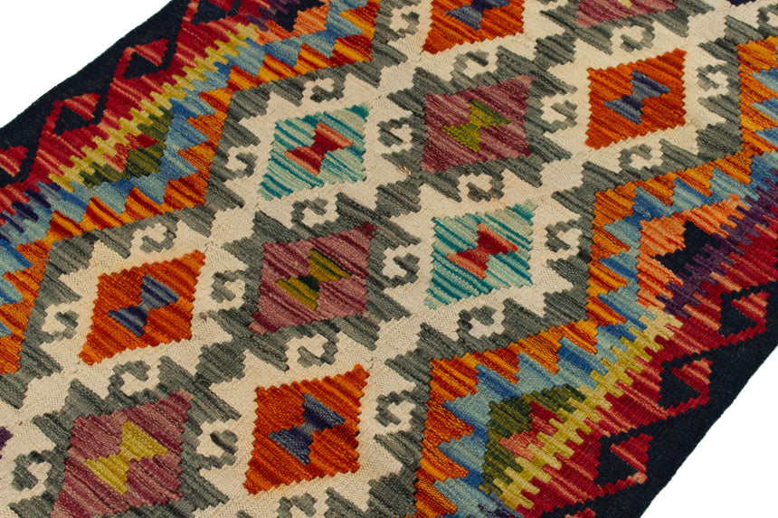 Kilim Afgano | 296 x 80 cm