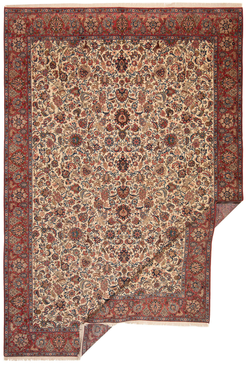 Antique Persian Isfahan Rug, 80 Years Old | 527 x 368 cm