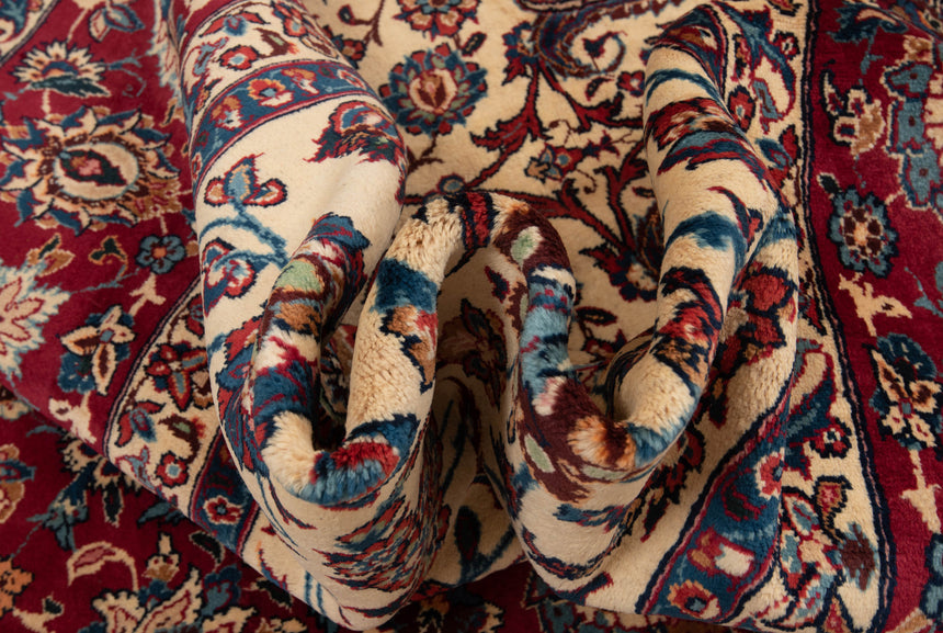 Alfombra Persa Yazd Antigua 80 Años | 452 x 297 cm