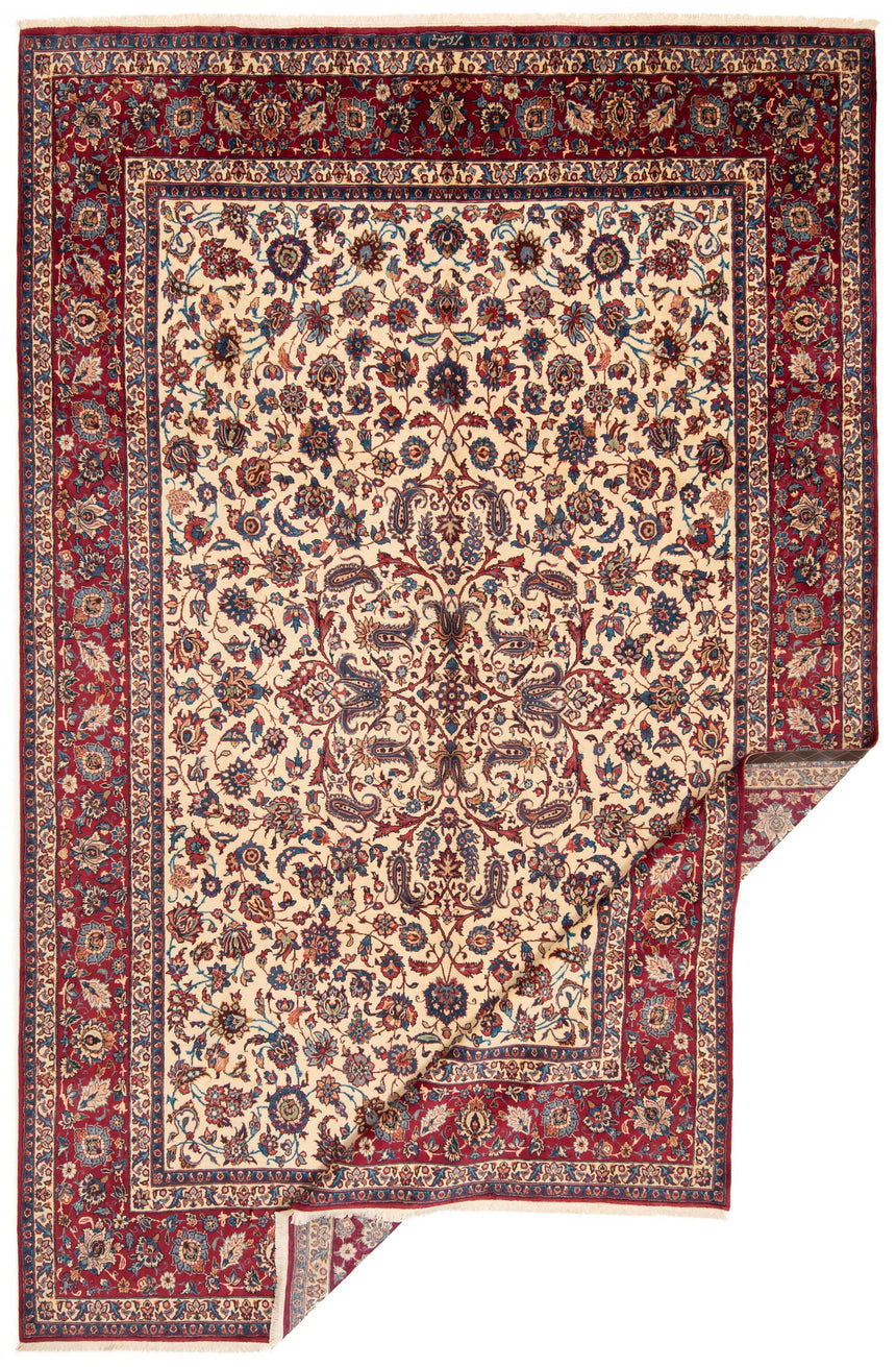 Alfombra Persa Yazd Antigua 80 Años | 452 x 297 cm