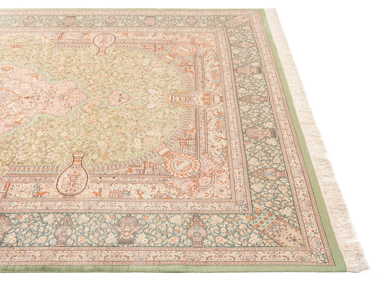 Alfombra persa Qom Silk Khani | 293 x 197 cm