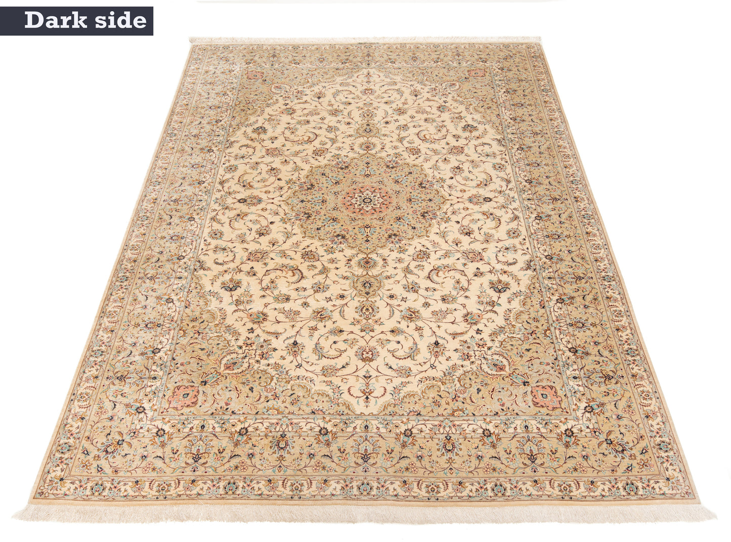 Alfombra Persa Ahmadi de Seda Qom | 299 x 198 cm