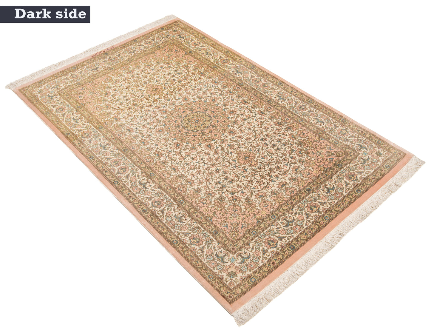 Alfombra persa de seda Qom | 156 x 98 cm