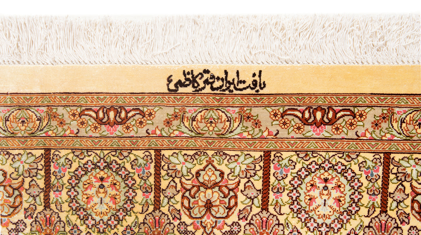 Alfombra persa Qom Silk Kazemi | 304 x 197 cm