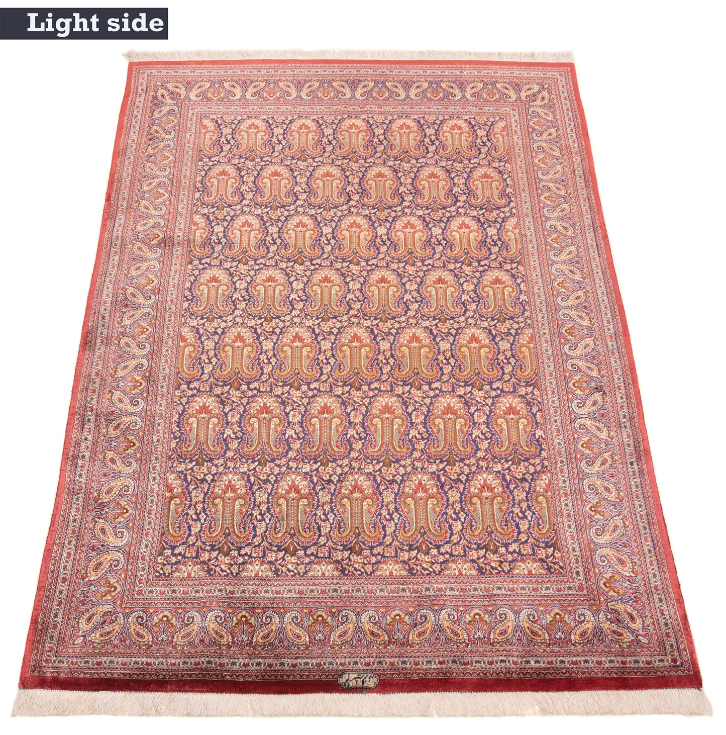 Alfombra persa de seda Qom | 149 x 98 cm