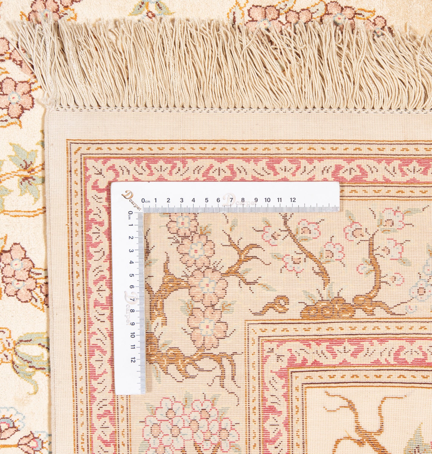 Alfombra persa de seda Qom | 200 x 128 cm