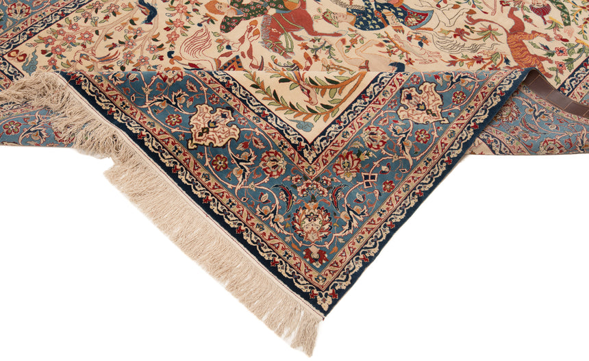Isfahan Persian Wool and Silk Rug | 209 x 147 cm