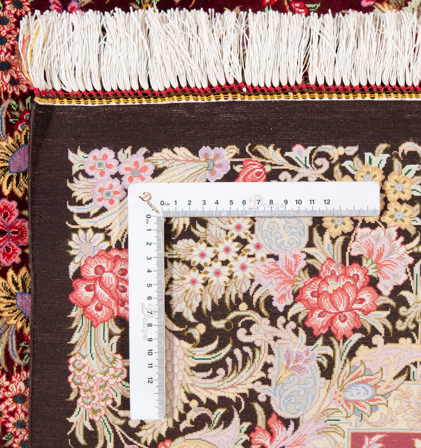 Qom Silk Persian Rug | 197 x 128cm