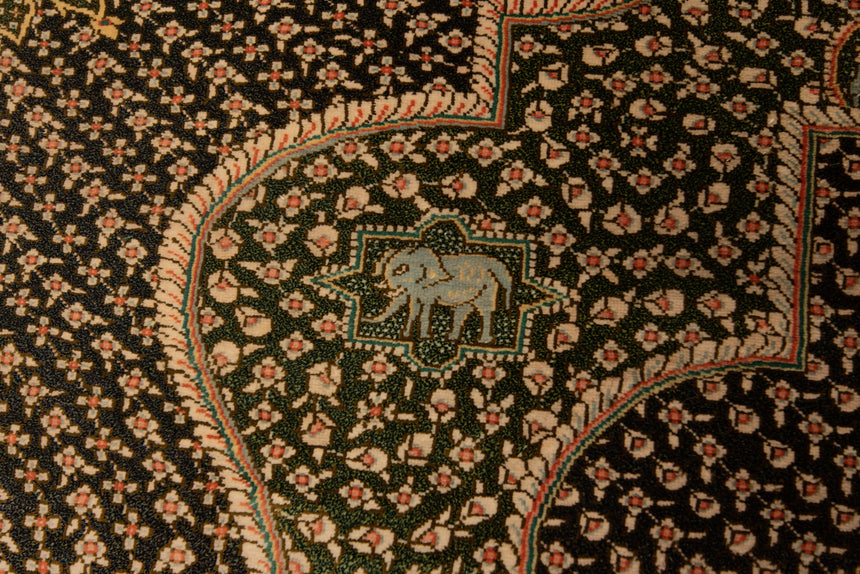 Alfombra persa de seda Qom Shayan | 204 x 136 cm