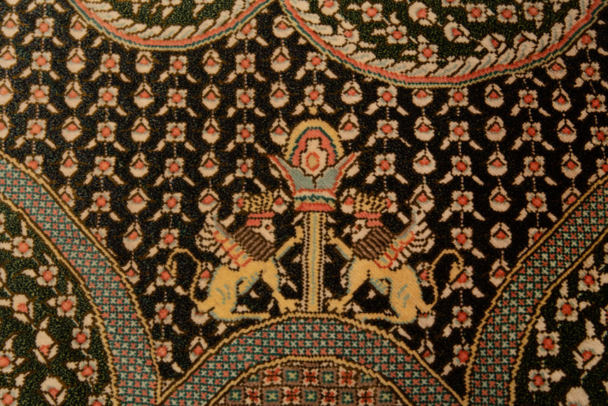 Alfombra persa de seda Qom Shayan | 204 x 136 cm