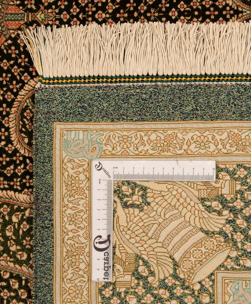 Alfombra persa de seda Qom Shayan | 204 x 136 cm