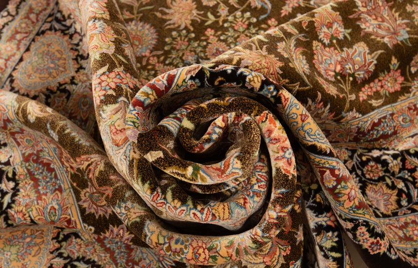 Qom Silk Samadi Persian Rug | 201 x 132cm