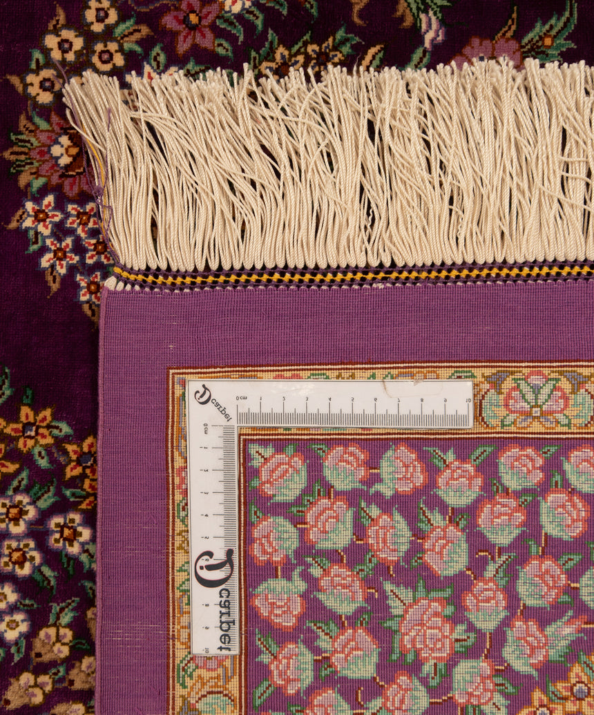 Persian Qom Kermani silk rug | 200x127cm