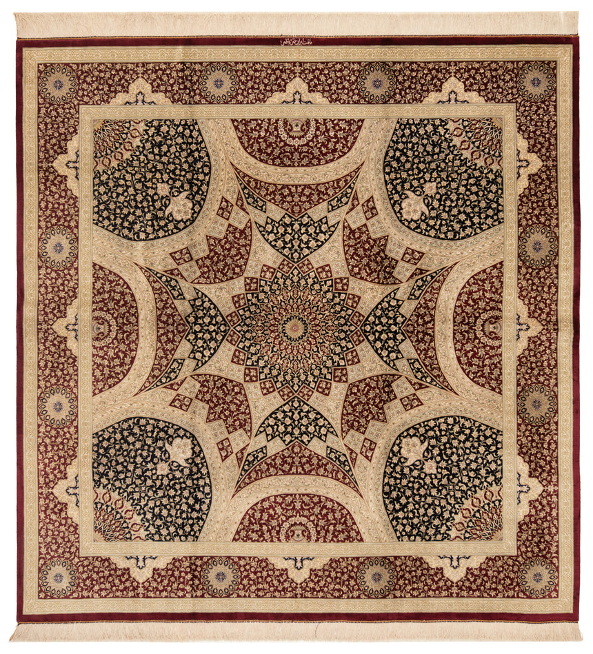 Persian Qom Silk Kazemi Rug | 197 x 195cm