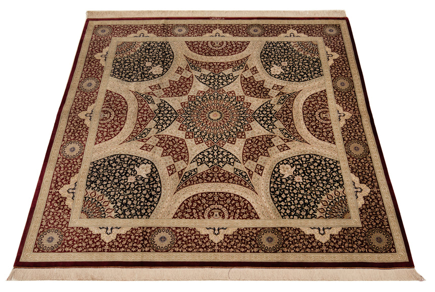 Persian Qom Silk Kazemi Rug | 197 x 195cm