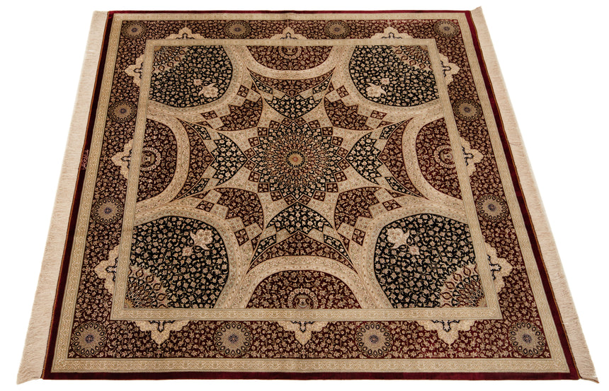Persian Qom Silk Kazemi Rug | 197 x 195cm