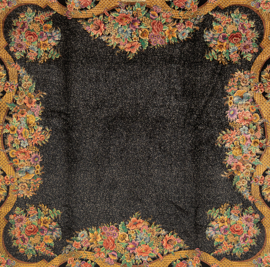 Qom Kashizadeh Silk Persian Rug | 195x195cm