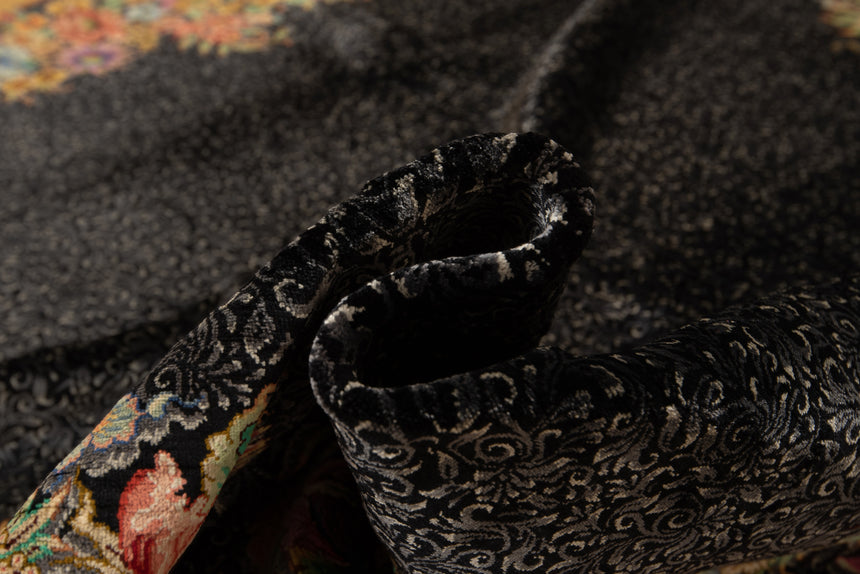 Qom Kashizadeh Silk Persian Rug | 195x195cm