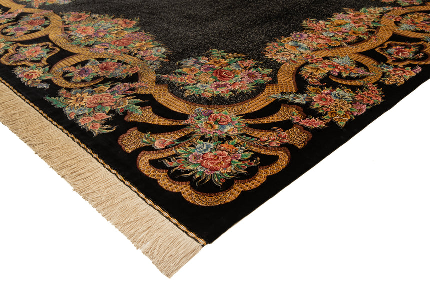 Qom Kashizadeh Silk Persian Rug | 195x195cm