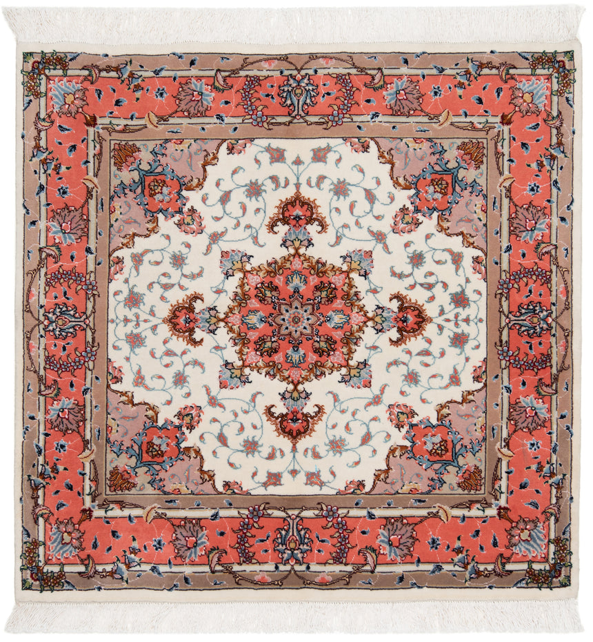 Alfombra persa Tabriz 50Raj | 100 x 102 cm