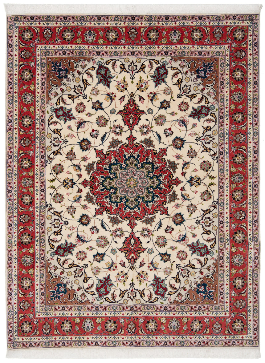 Alfombra persiana Tabriz 50Raj | 203 x 156 cm