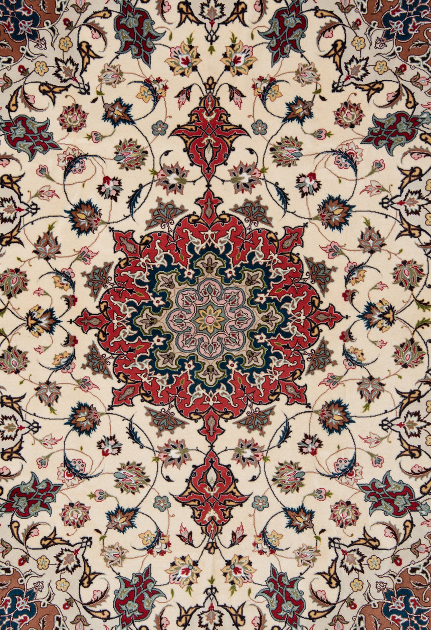 Alfombra persiana Tabriz 50Raj | 203 x 156 cm
