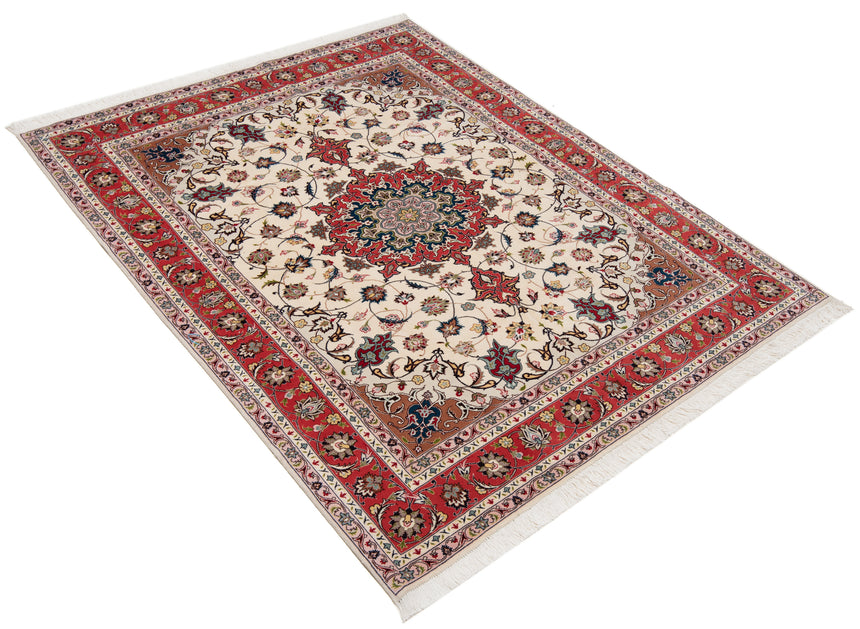 Alfombra persiana Tabriz 50Raj | 203 x 156 cm
