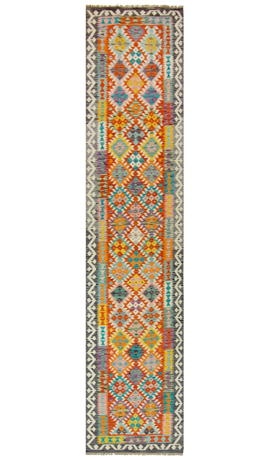 Kilim Afgano | 408 x 83 cm