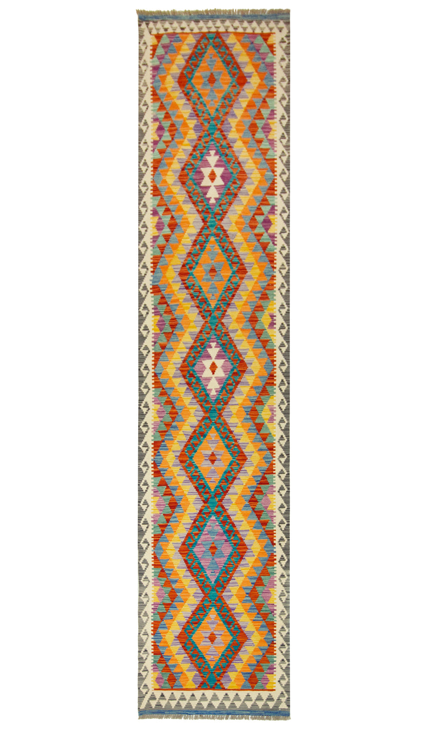 Kilim Afgano | 383 x 86 cm