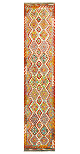 Kilim Afgano | 394 x 82 cm