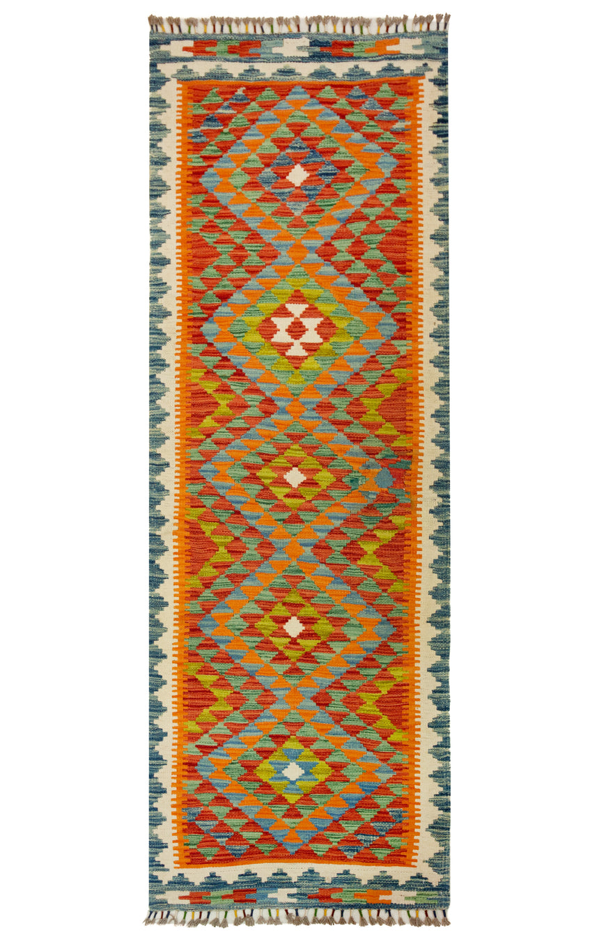 Kilim Afgano | 214 x 74 cm