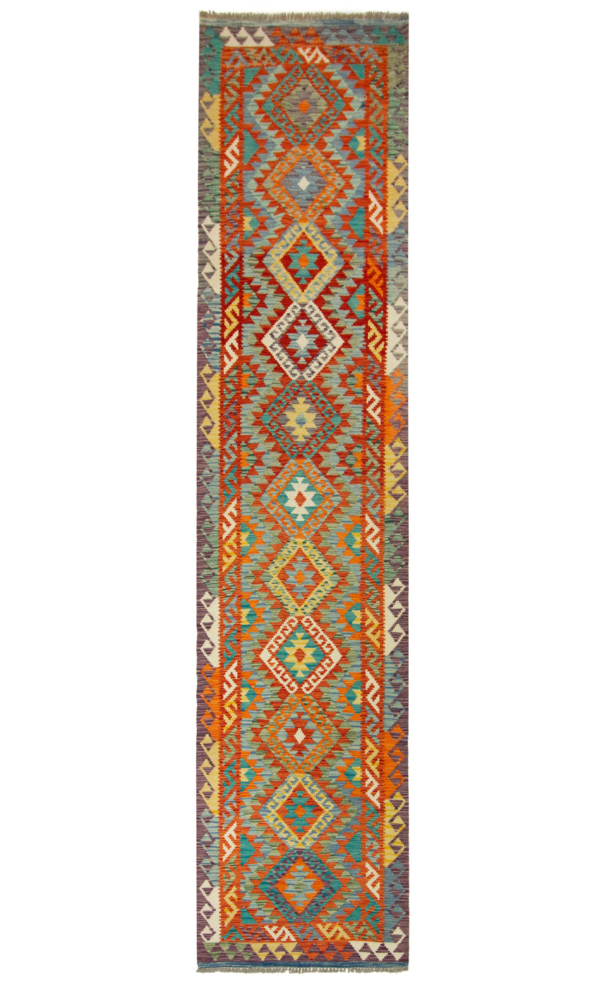 Kilim Afgano | 393 x 92 cm
