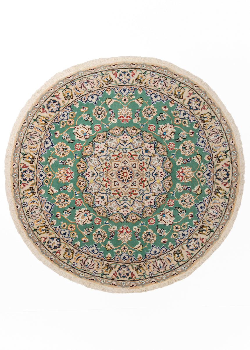 Alfombra persa Nain 9La | 123 x 123 cm