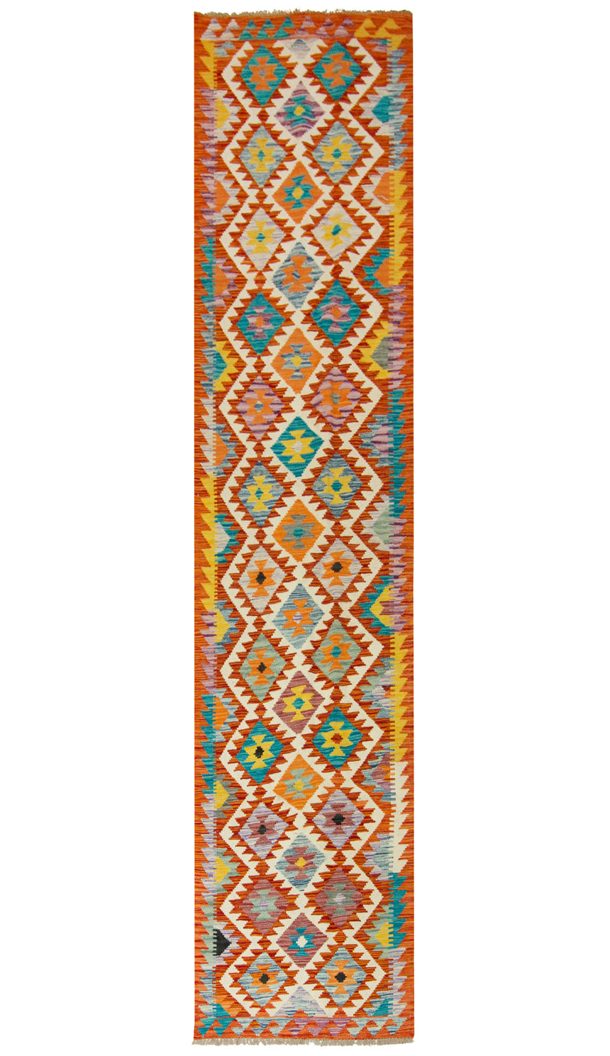 Kilim Afgano | 387 x 79 cm