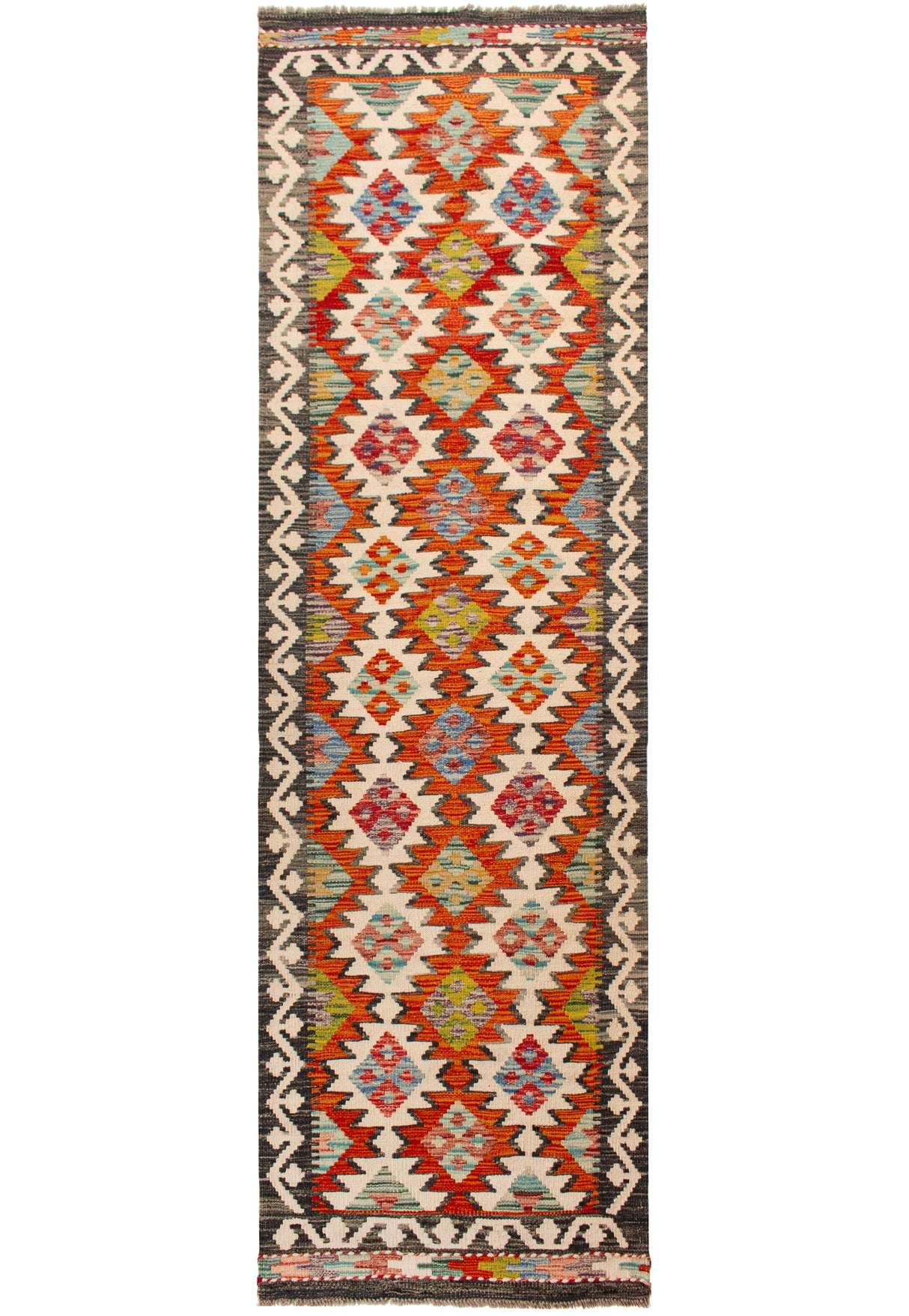 Kilim Afgano | 258 x 80 cm