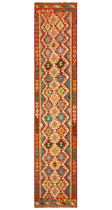 Kilim Afgano | 398 x 80 cm