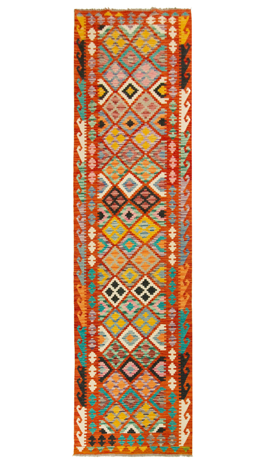 Kilim Afgano | 305 x 84 cm