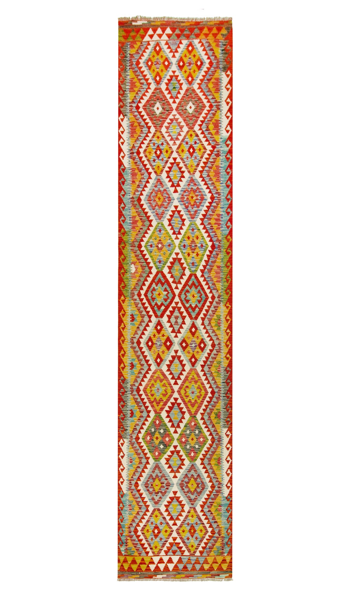 Kilim Afgano | 394 x 84 cm