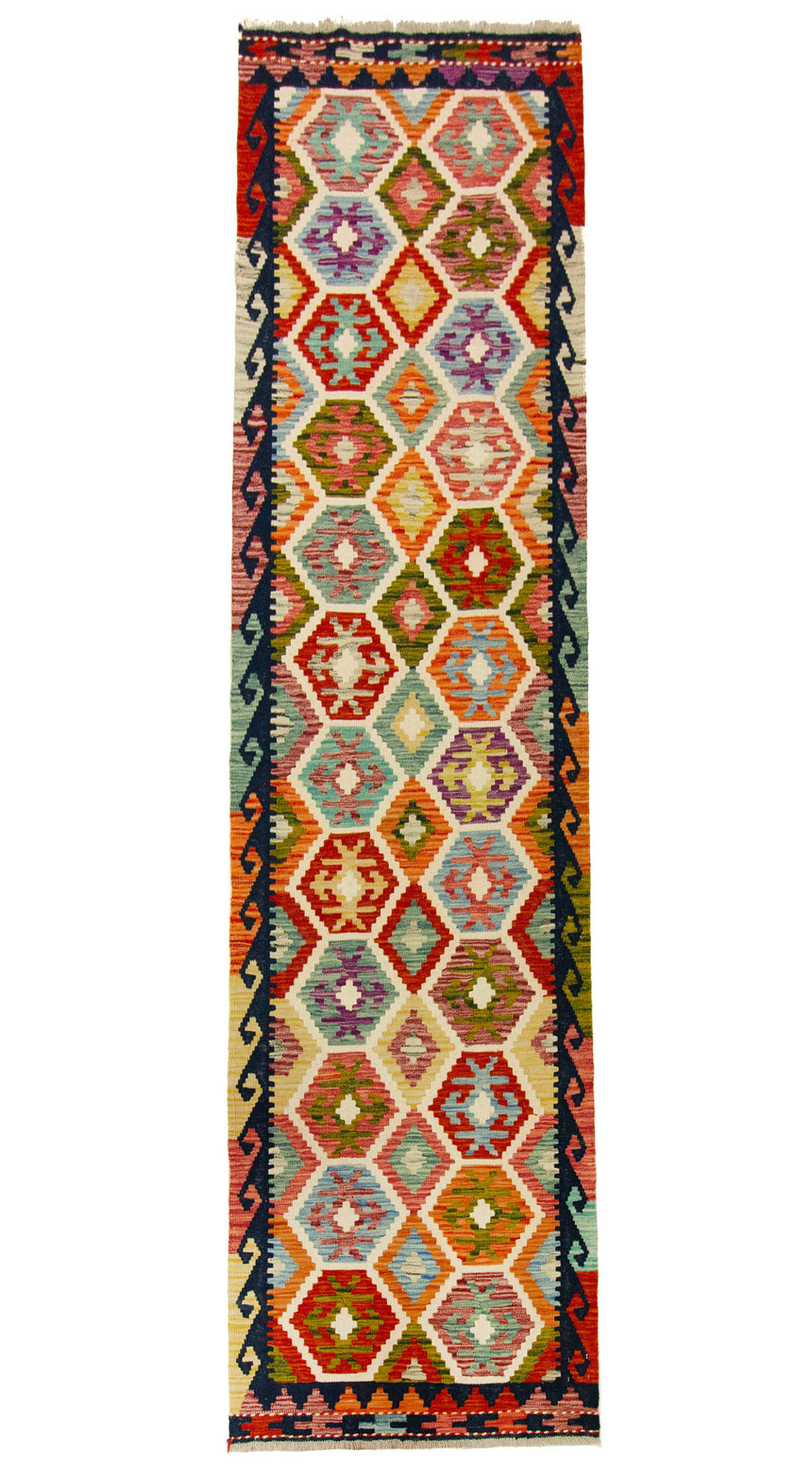 Kilim Afgano | 296 x 80 cm