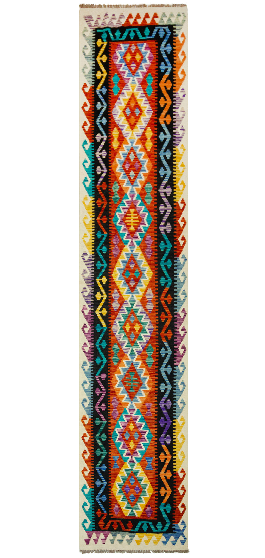 Kilim Afgano | 397 x 80 cm