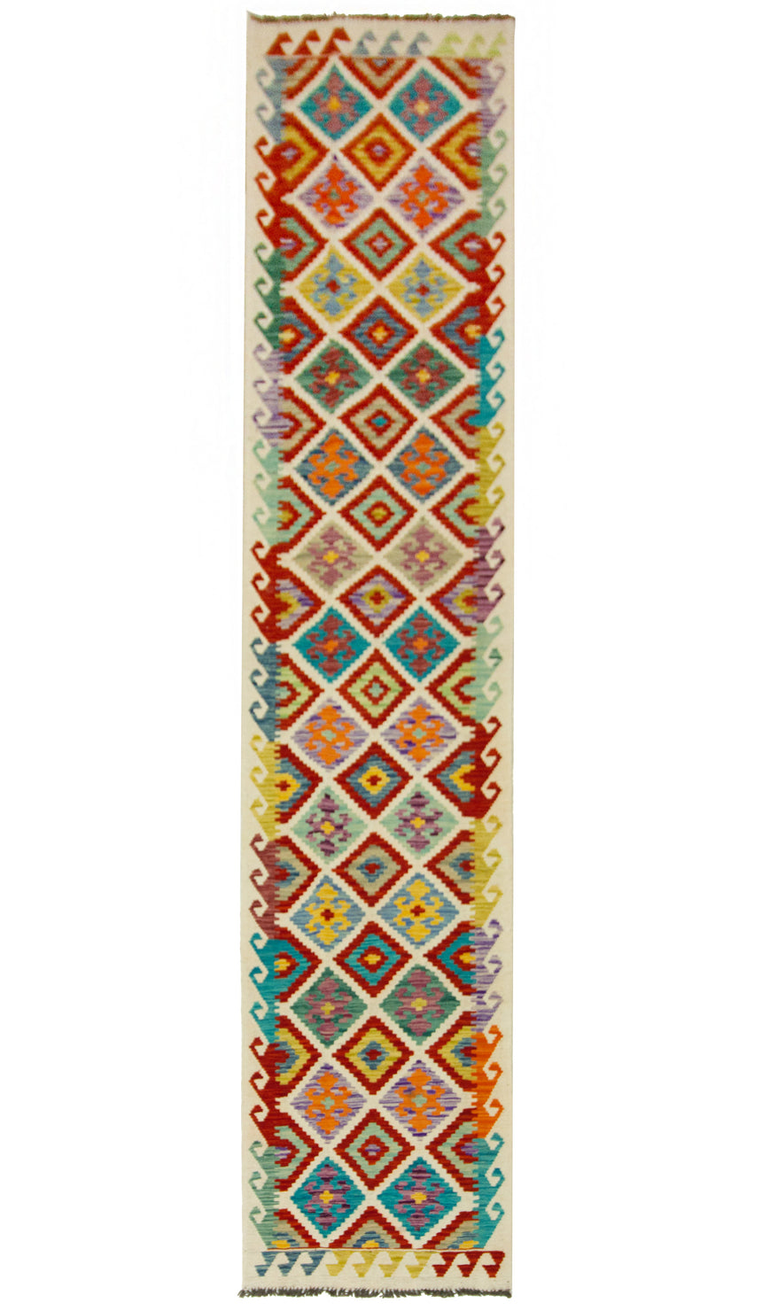 Kilim Afgano | 395 x 81 cm