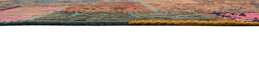 Alfombra con relieve de patchwork | 300 x 80 cm
