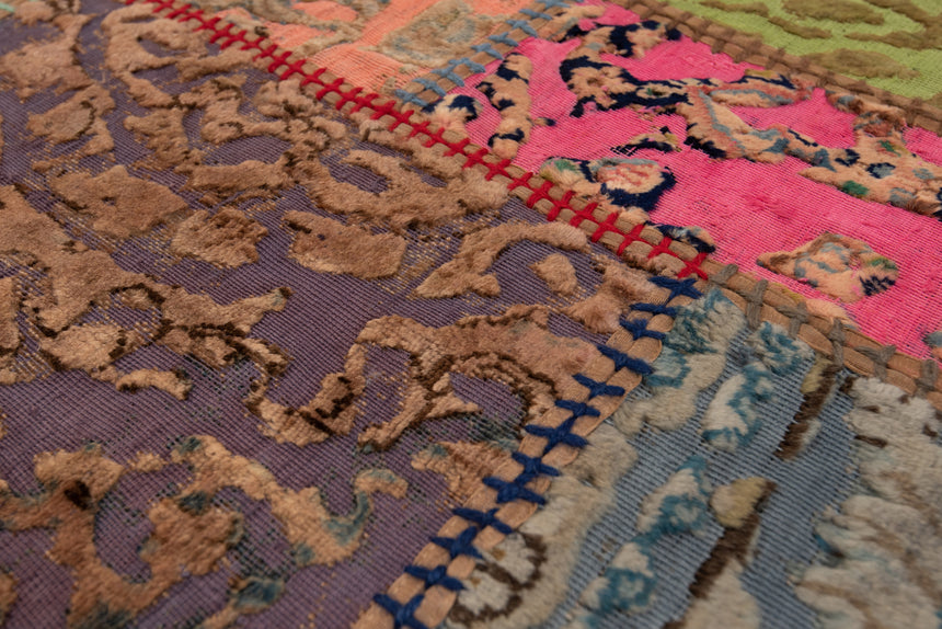 Alfombra con relieve de patchwork | 300 x 80 cm