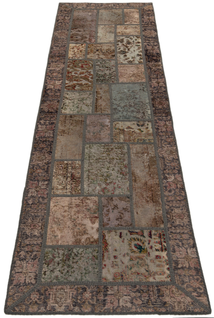 Alfombra con relieve de patchwork | 290 x 80 cm